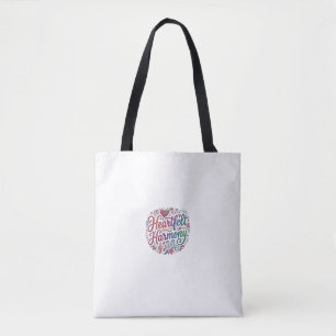 Herzliche Harmonie T-Shirt – Elegante Liebe & Einh Tasche
