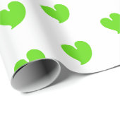 Herzliche Herzen - Grün - Geschenkpapier (Rolleneckpunkt)