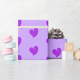 Herzliche Herzen - Lila und Flieder - Geschenkpapier