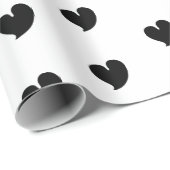 Herzliche Herzen - Schwarz und Weiß - Geschenkpapi Geschenkpapier (Rolleneckpunkt)