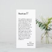 HERZLICHE Hochzeit Vielen Dank Hinweis Feiertagskarte (Stehend Vorderseite)