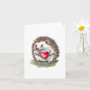 Herzliche Igel-Grußkarte Karte