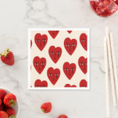 "Herzliche Impressionen: Heart Printed Paper Napki Serviette (Beispiel)