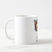 Herzliche Kaffeetasse mit Design einer Katze (Links)