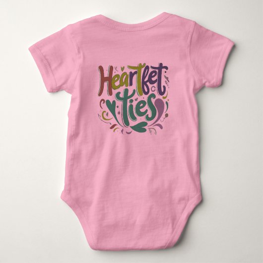 Herzliche Krawatte. Baby Strampler (Rückseite)