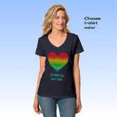 Herzliche Lächeln Regenbogenfarben T-Shirt