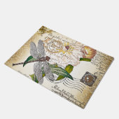 Herzliche Libellencollage Fußmatte (Schrägansicht)