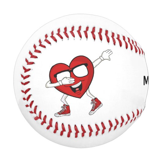 Herzliche LIEBE für Lover am Valentinstag Baseball (Vorderseite Links)