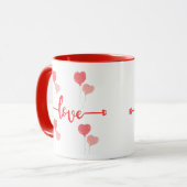 Herzliche Liebe Moderne Kunst Tasse (Vorderseite Links)