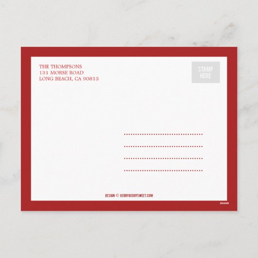 Herzliche Liebe Valentinstag Postkarte (Rückseite)