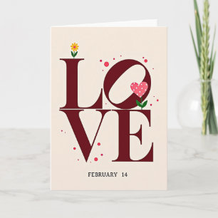 Herzliche Liebes-Typografie-Karte Karte