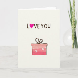 Herzliche Love You-Geschenkkarte Karte