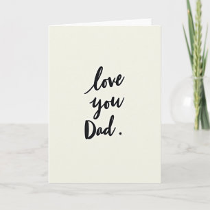 Herzliche Minimalistische Love You Dad Karte