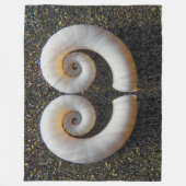 HERZLICHE MUSCHELN FLEECEDECKE (Vorderseite)