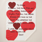 Herzliche Muttertagsblanket Sherpadecke (Vorderseite)