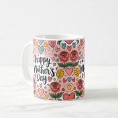 Herzliche Muttertagsgeschenke und Kunst Kaffeetasse (Vorderseite Links)