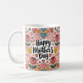 Herzliche Muttertagsgeschenke und Kunst Kaffeetasse (Links)