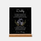 Herzliche Nachricht von Bump bis Daddy Acrylschild (Vorderseite)