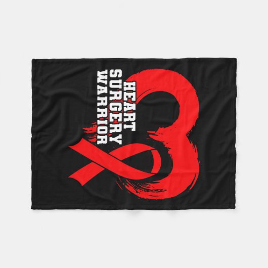 Herzliche Operation Byp Bewusstsein Herz Operation Fleecedecke (Vorderseite (Horizontal))