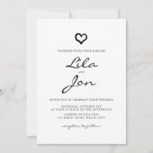 Herzliche Personalisierte Hochzeitseinladung Einladung (Vorderseite)