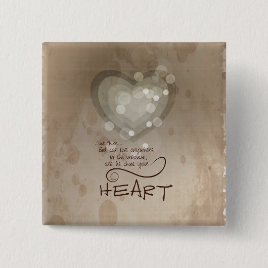 Herzliche religiöse Ermutigung, Grunge Button (Vorderseite)