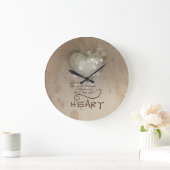 Herzliche religiöse Ermutigung, Grunge Große Wanduhr (Zuhause)