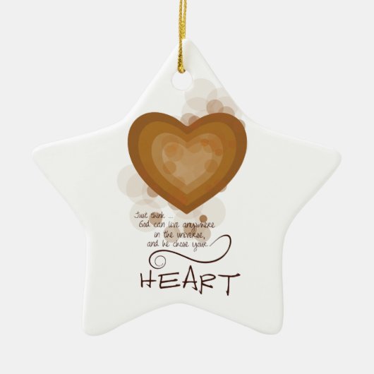 Herzliche religiöse Ermutigung, Grunge Keramik Ornament (Vorne)