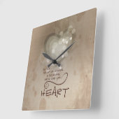 Herzliche religiöse Ermutigung, Grunge Quadratische Wanduhr (Winkel)