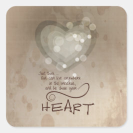 Herzliche religiöse Ermutigung, Grunge Quadratischer Aufkleber