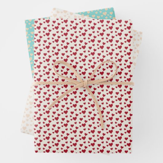 Herzliche Romantik: Valentinstag Geschenkpapier Set (Beispiel)
