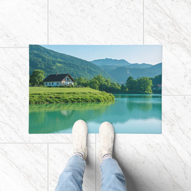 "Herzliche Ruhe am See - Ruhe am See Fußmatte (Indoor)