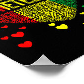 Herzliche schwarze Geschichte Afro American Africa Poster (Ecke)