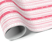 Herzliche Streifen der Liebe Geschenkpapier (Rolleneckpunkt)