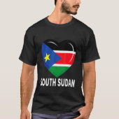 Herzliche Südsudan Fahne Männer Frauen Kid Patriot T-Shirt (Vorderseite)
