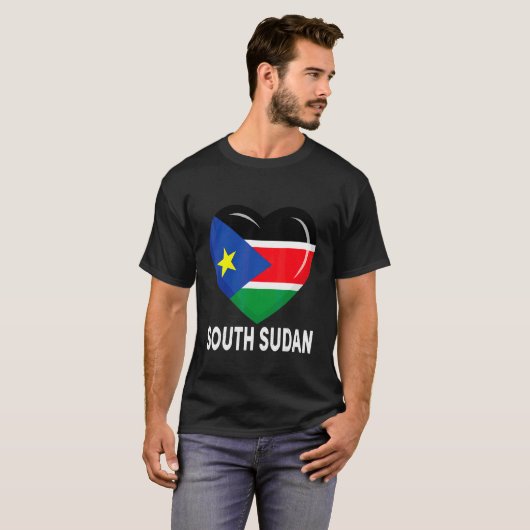 Herzliche Südsudan Fahne Männer Frauen Kid Patriot T-Shirt (Vorne ganz)