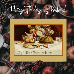 Herzliche Thanksgiving-Grüße Vintage Postkarte