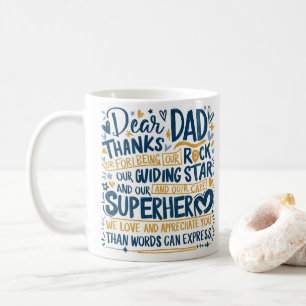 Herzliche Typografie des Vaters Kaffeetasse