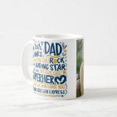 Herzliche Typografie des Vaters Kaffeetasse (Vorderseite Links)