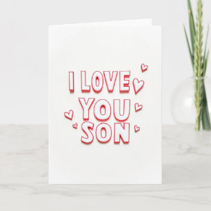 Herzliche typografische Sohn-Karte Karte