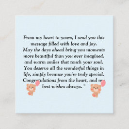 Herzliche und ganzheitliche Massage für alle Alter Begleitkarte