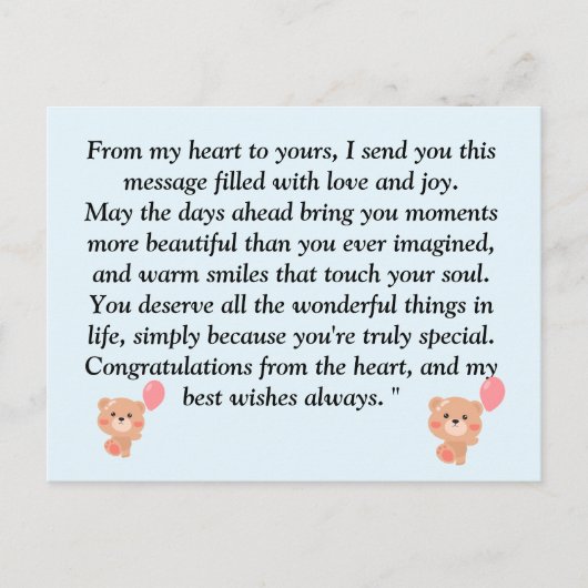 Herzliche und ganzheitliche Massage für alle Alter Postkarte (Vorderseite)