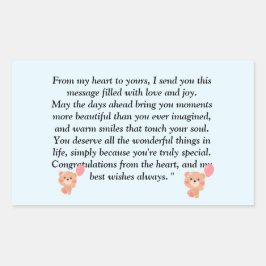 Herzliche und ganzheitliche Massage für alle Alter Rechteckiger Aufkleber