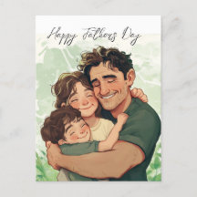 Herzliche Väter und Sohn Tag Postkarte