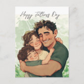 Herzliche Väter und Sohn Tag Postkarte (Vorderseite)