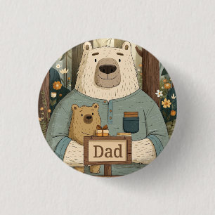 Herzliche Vatertags-Illustration von Bären Button