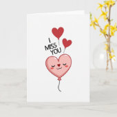 Herzliche Vermisse-Dich-Karte mit Luftballon Karte (Gelbe Blume)