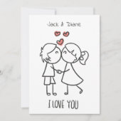 Herzliche Wärme: Individuelle Strichmännchen-Ferie Feiertagskarte (Vorderseite)