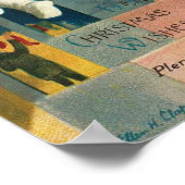 Herzliche Weihnachten wünscht Kid's Peeking Card Poster (Ecke)