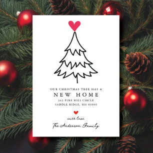 Herzliche Weihnachtsbaum Neue Zuhause Moving Ankündigung