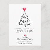 Herzliche Weihnachtsbaum Neue Zuhause Moving Ankündigungspostkarte (Vorderseite)